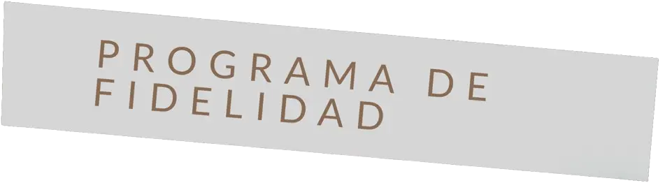 Programa de fidelidad.