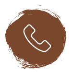 Teléfono sobre un fondo marrón.